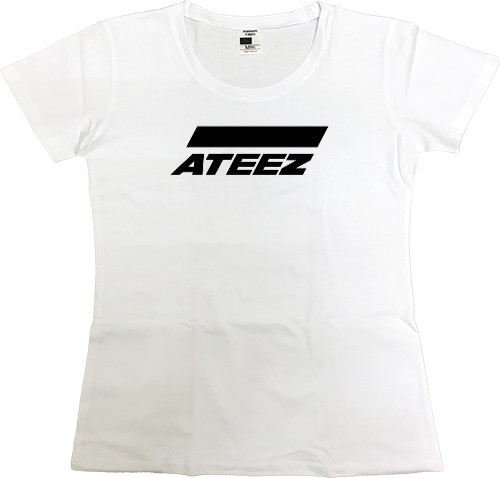 Футболка Премиум Женская - ateez logo - Mfest