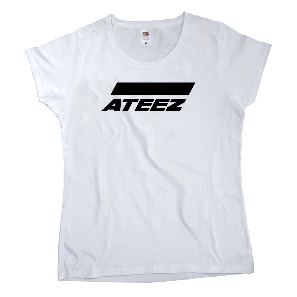 Футболка Классика Женская Fruit of the loom - ateez logo - Mfest