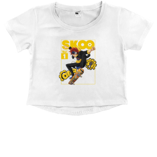 Kids' Premium Cropped T-Shirt - SK8 6 - Mfest