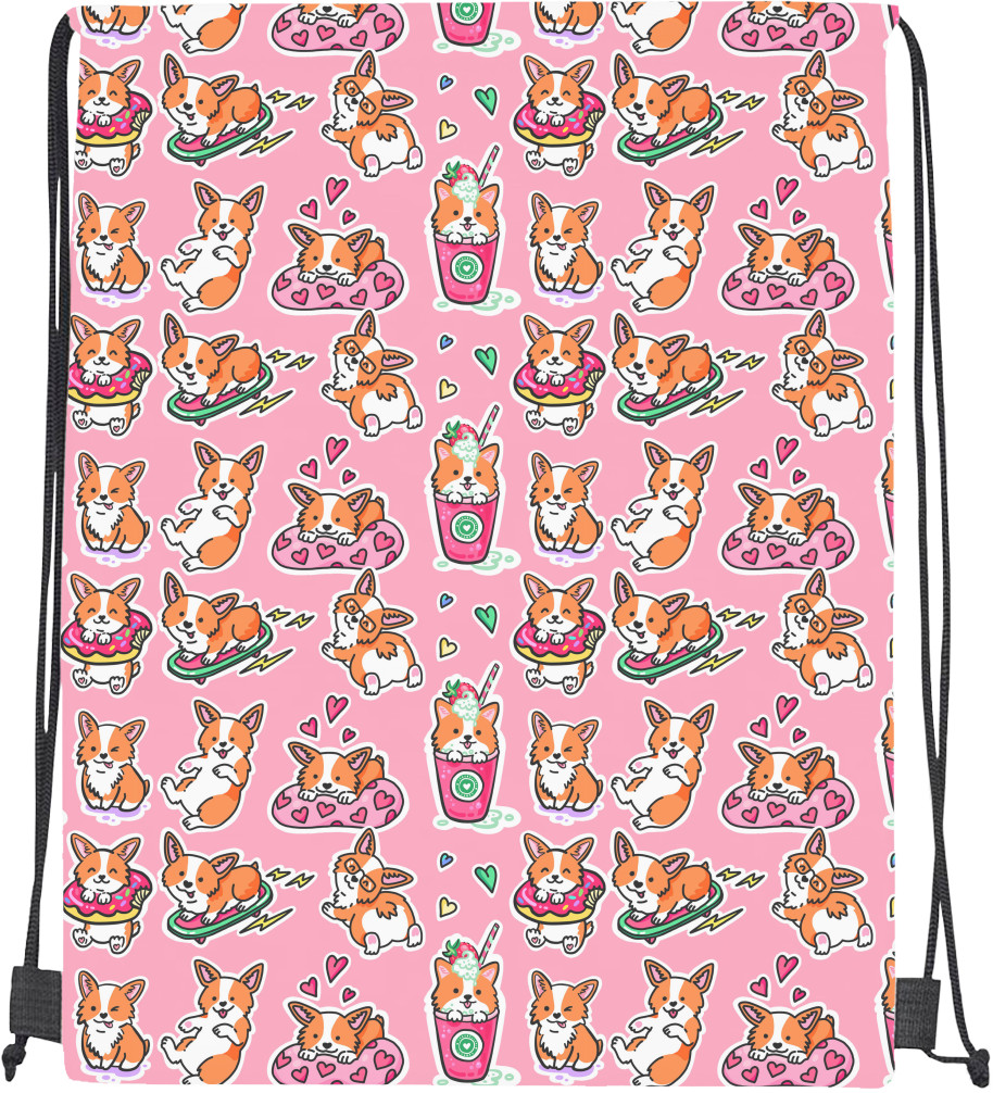 Drawstring Bag - Corgi 1 - Mfest