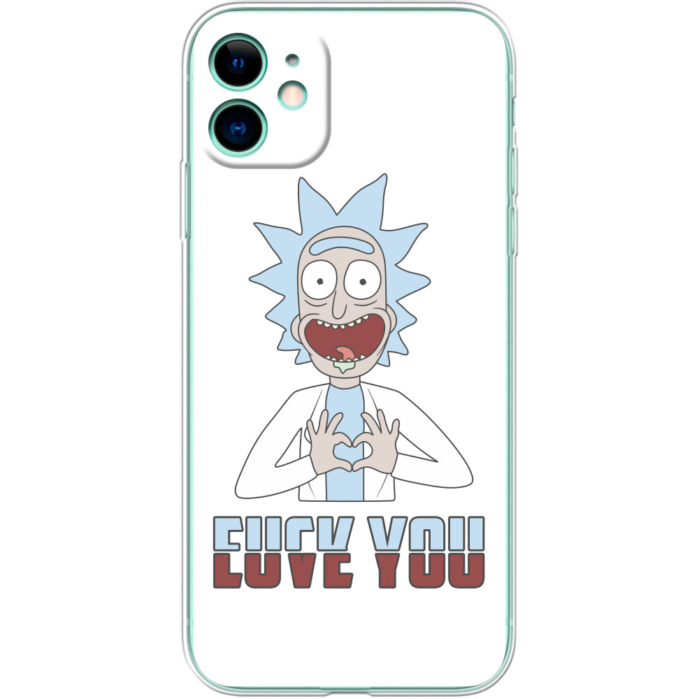 Чехол iPhone - Rick and Morty Love (Рик и Морти) - Mfest