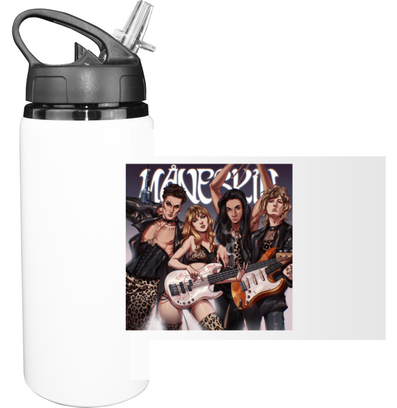 Sport Water Bottle - maneskin fan art - Mfest