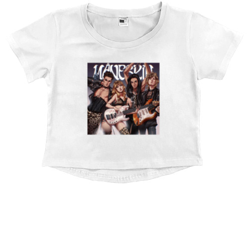 Kids' Premium Cropped T-Shirt - maneskin fan art - Mfest