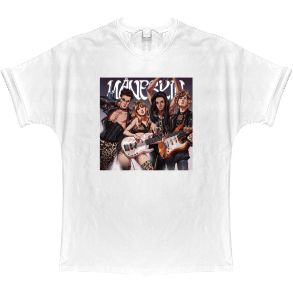 T-shirt Oversize - maneskin fan art - Mfest