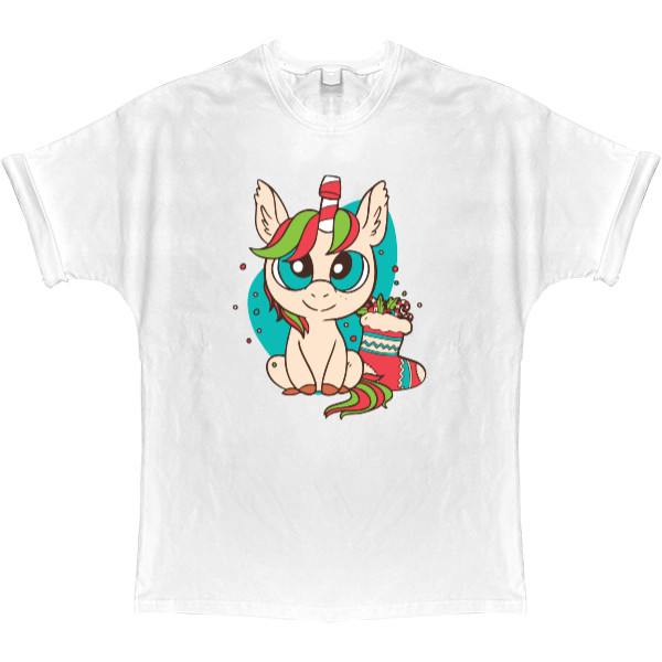 Единорожки - T-shirt Oversize - cute christmas - Mfest