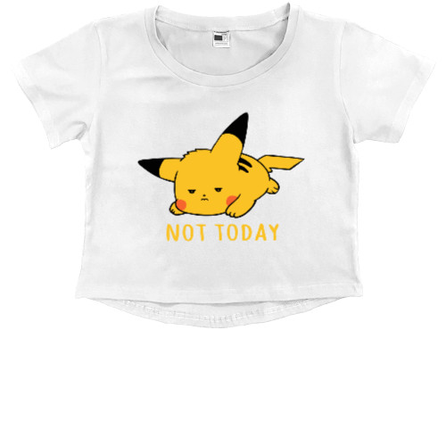 Kids' Premium Cropped T-Shirt - not today - Mfest