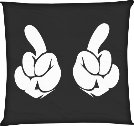 Square Throw Pillow - Bad mickey mouse 3 - Mfest