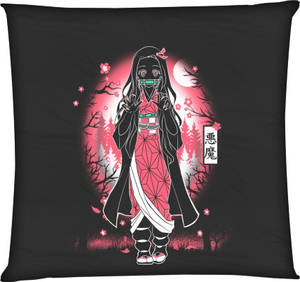 Square Throw Pillow - My Demon Sister - Mfest