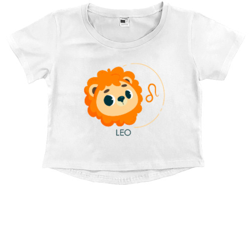 Kids' Premium Cropped T-Shirt - Лев - Mfest