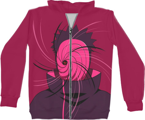 Unisex Zip-through Hoodie 3D - uchiha obito 4 - Mfest