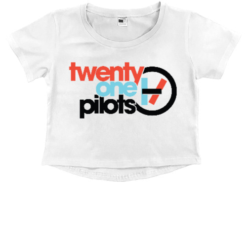 Kids' Premium Cropped T-Shirt - One Pilots Logo - Mfest