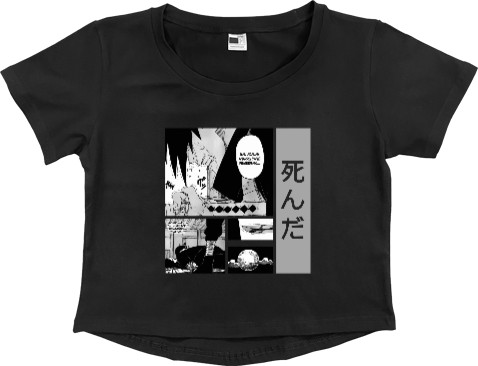 Women's Cropped Premium T-Shirt - Itachi Crying - Mfest