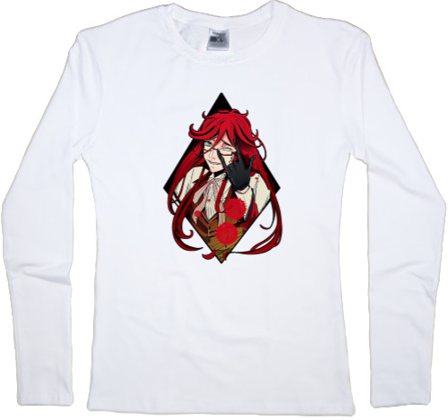 Women's Longsleeve Shirt - black butler grell sutcliff - Mfest