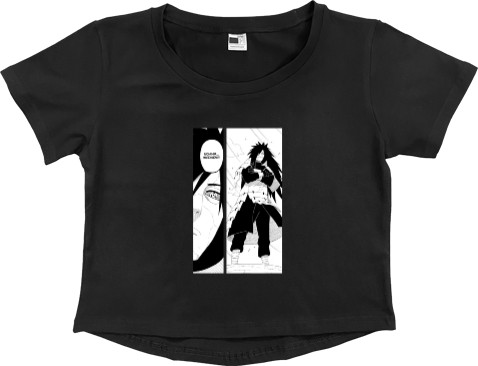 Women's Cropped Premium T-Shirt - manga madara - Mfest