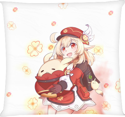 Square Throw Pillow - Геншин Импакт Кли - Mfest