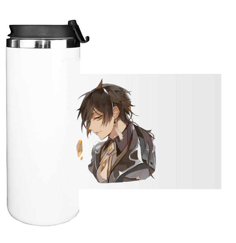 Water Bottle on Tumbler - Чжун Ли genshin impact - Mfest