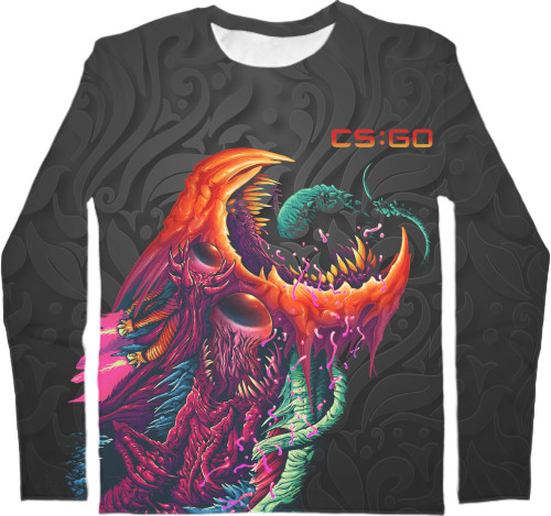 Men's Longsleeve Shirt 3D - CS:GO Hyper Beast Original - Mfest