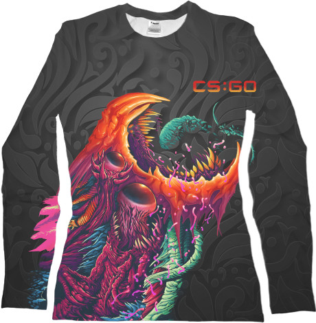 Футболка з Довгим Рукавом Жіноча 3D - CS:GO Hyper Beast Original - Mfest