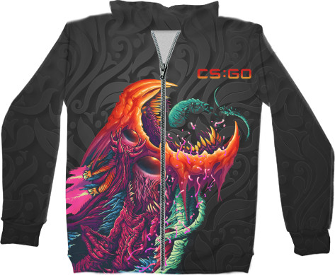 Unisex Zip-through Hoodie 3D - CS:GO Hyper Beast Original - Mfest