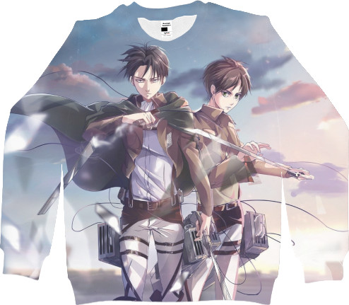 Men's Sweatshirt 3D - Levi and Eren - Mfest