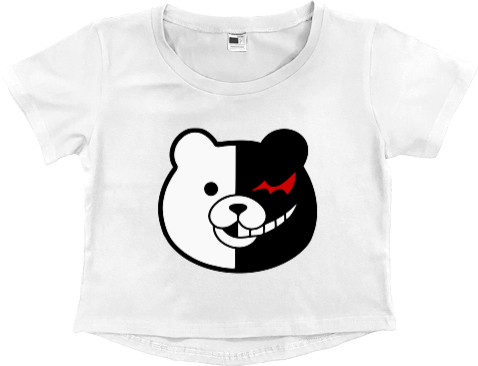 Women's Cropped Premium T-Shirt - danganronpa logo 3 - Mfest