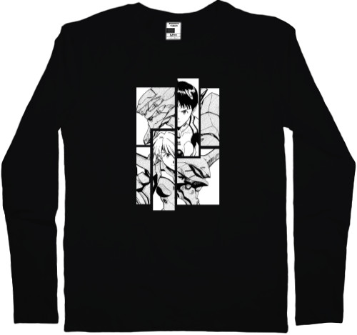 Men's Longsleeve Shirt - evangelion manga - Mfest