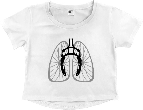 Women's Cropped Premium T-Shirt - bicycle - Mfest