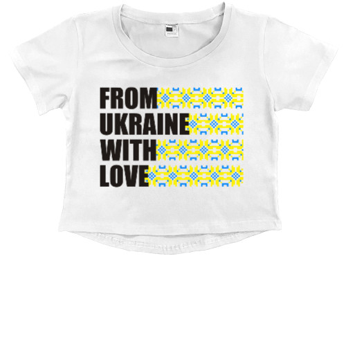 Кроп - топ Преміум Дитячий - From Ukraine with Love - Mfest