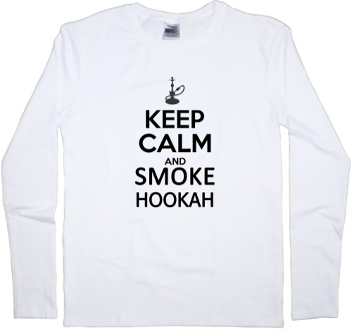 Футболка з Довгим Рукавом Чоловіча - Keep calm and smoke - Mfest