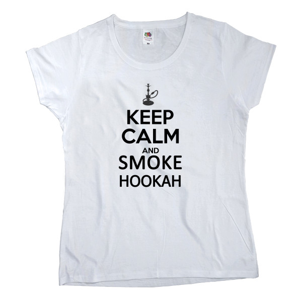 Women's T-shirt Fruit of the loom - Keep calm and smoke - Mfest