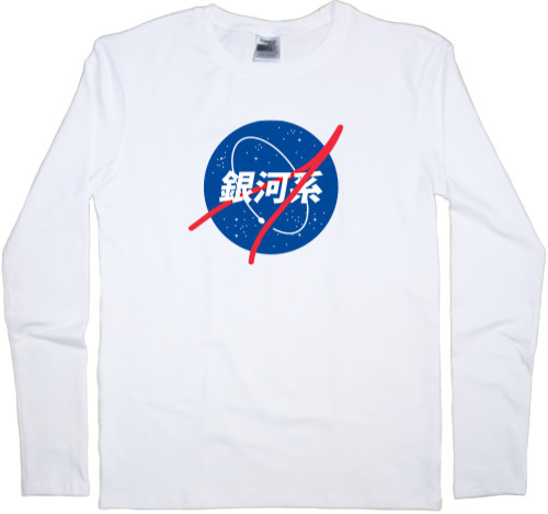 Лонгслив Мужской - Nasa logo Japan - Mfest