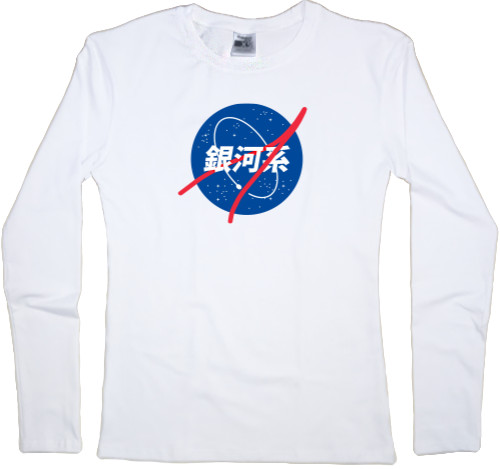 Футболка з Довгим Рукавом Жіноча - Nasa logo Japan - Mfest