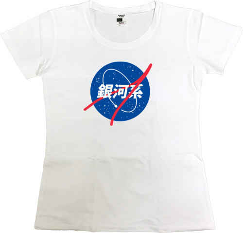 Футболка Преміум Жіноча - Nasa logo Japan - Mfest