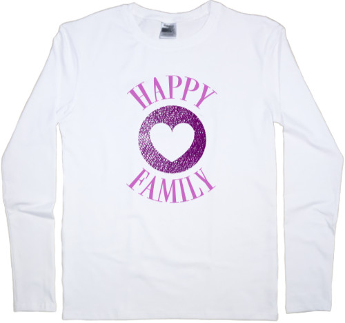 Men's Longsleeve Shirt - Happy family pink - Mfest