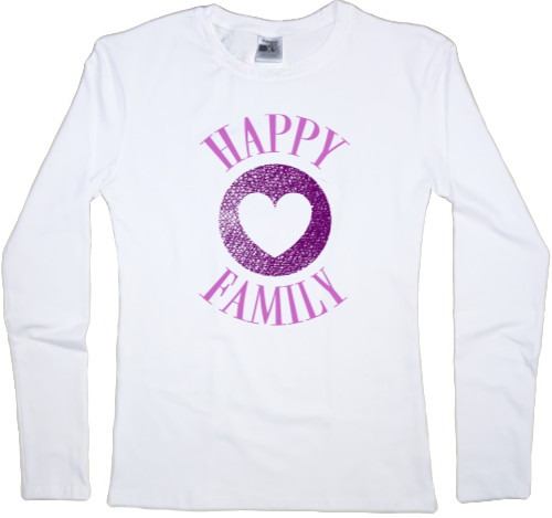 Women's Longsleeve Shirt - Happy family pink - Mfest