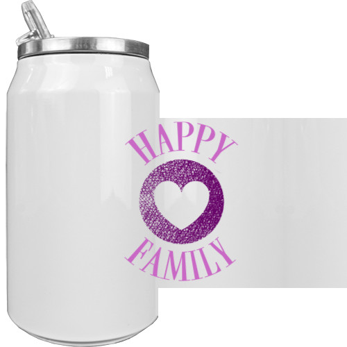 Aluminum Can - Happy family pink - Mfest