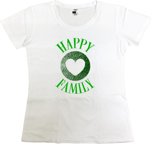 Women's Premium T-Shirt - Happy family green - Mfest