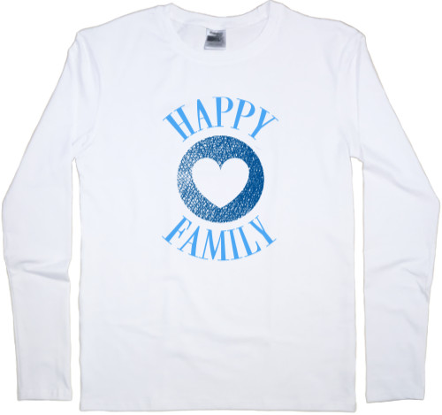 Men's Longsleeve Shirt - Happy family blue - Mfest