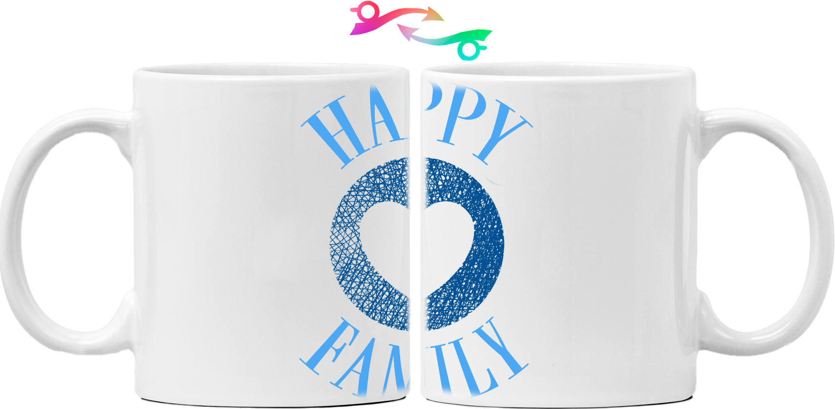 Mug - Happy family blue - Mfest