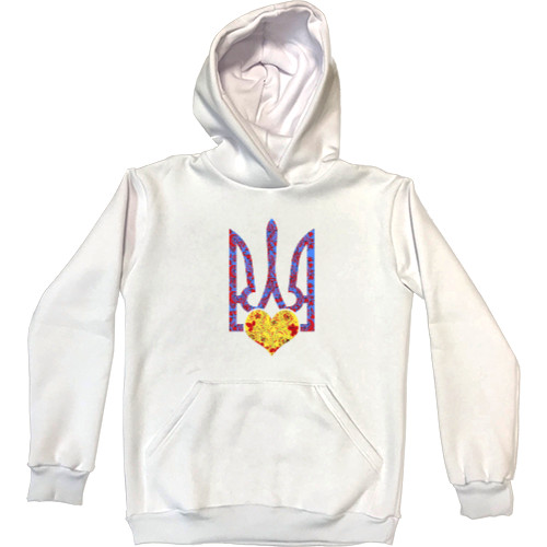 Kids' Premium Hoodie - Герб Украины + Сердце - Mfest