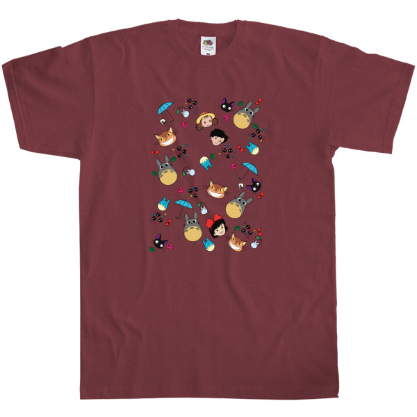 Футболка Класика Чоловіча Fruit of the loom - Totoro Print - Mfest