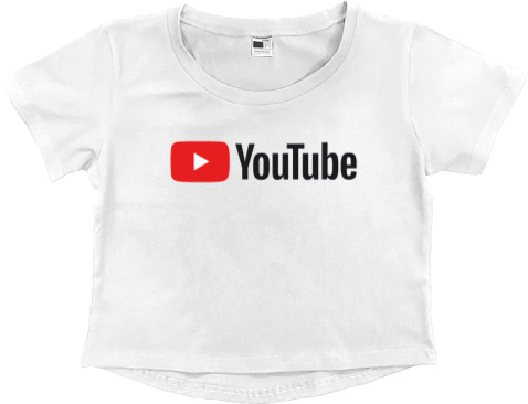 Women's Cropped Premium T-Shirt - Youtube - Mfest