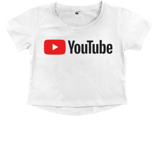 Kids' Premium Cropped T-Shirt - Youtube - Mfest