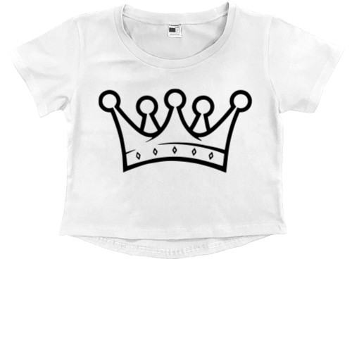 Kids' Premium Cropped T-Shirt - Корона - Mfest