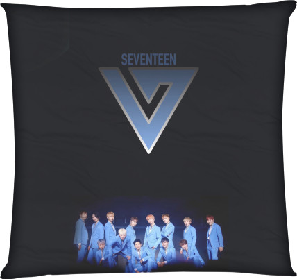 Seventeen - Square Throw Pillow - seventeen - Mfest