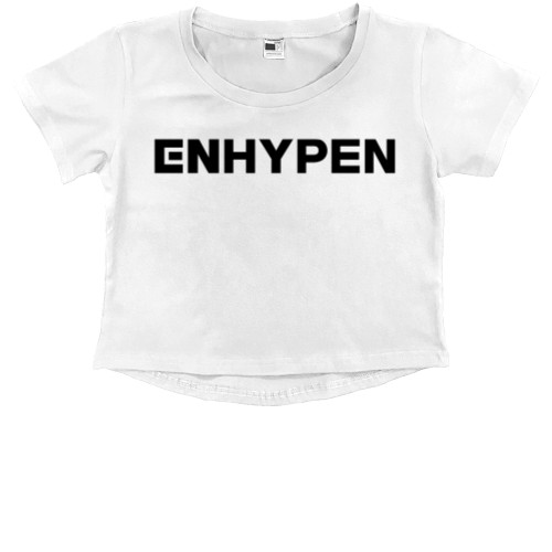 Kids' Premium Cropped T-Shirt - enhypen logo - Mfest