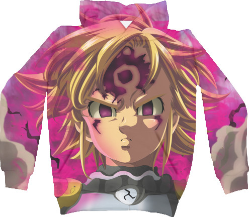 Kids' Hoodie 3D - seven deadly - Mfest