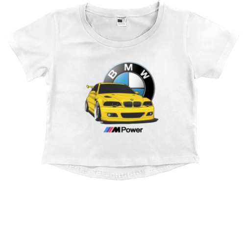 Kids' Premium Cropped T-Shirt - bmw - Mfest