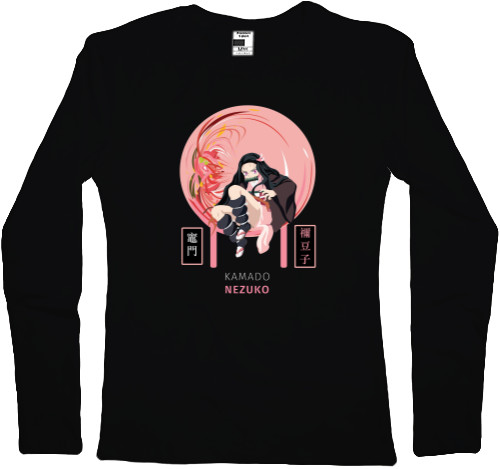 Women's Longsleeve Shirt - demon slayer nezuko - Mfest