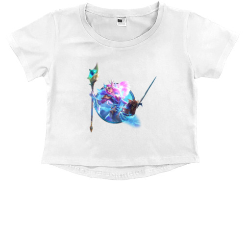 Kids' Premium Cropped T-Shirt - ODETTE MERMAID PRINCESS - Mfest